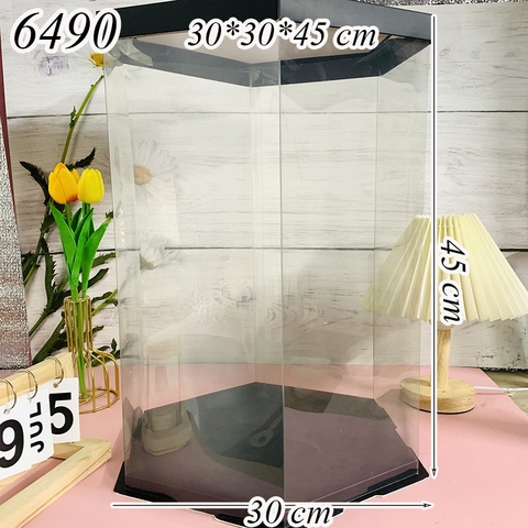 Hộp Meka Lục Giác Đen Size 30*30*45 Cm