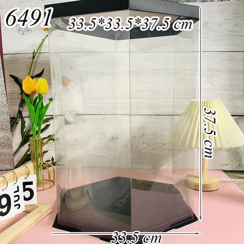 Hộp Meka Lục Giác Đen Size 33.5*33.5*37.5 Cm