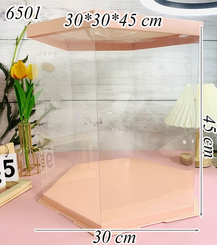 Hộp Meka Lục Giác Hồng Size 30*30*45 Cm