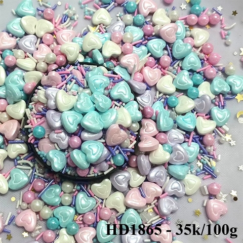 Keo - kẹo đường cốm tim trắng hồng xanh(100g)