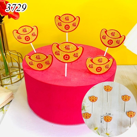 SCG- set cắm nén vàng nhũ đỏ