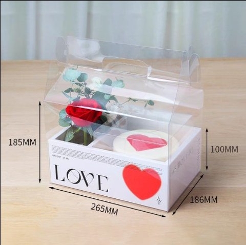 Combo 5 hộp LOVE 2 ngăn trắng