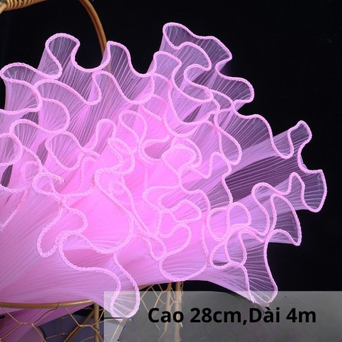 Cuộn voan HỒNG thường cao 28cm dài 4m