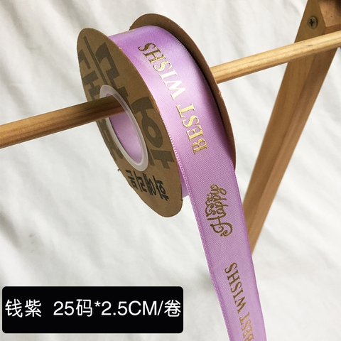 Ruybang Happy best wish tím khổ 2.5cm,25m