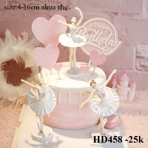 Tuong - Set 3 cô gái bale nhựa nhẹ trắng