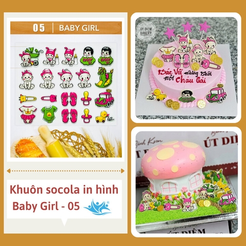 Khuôn socola Baby girl hộp nhỏ
