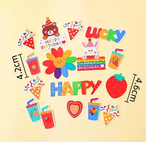 Cam - combo 5 set giấy happy lucky gấu thỏ