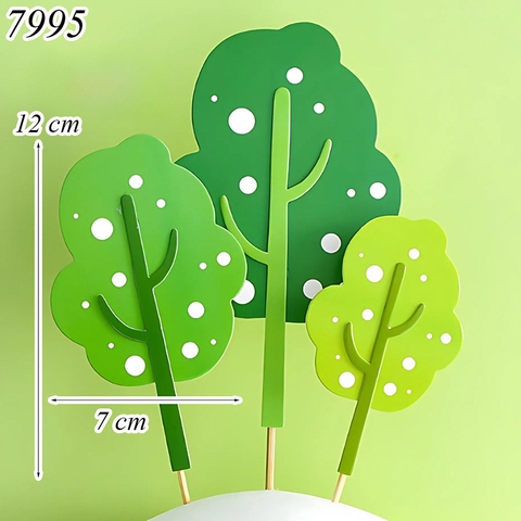 SCG-Set cắm 3 cây xanh chấm bi 2 lớp TQ