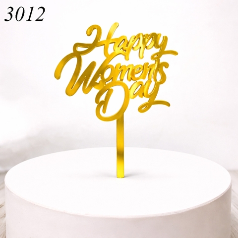 MK - 10 meka chữ happy women's day vàng