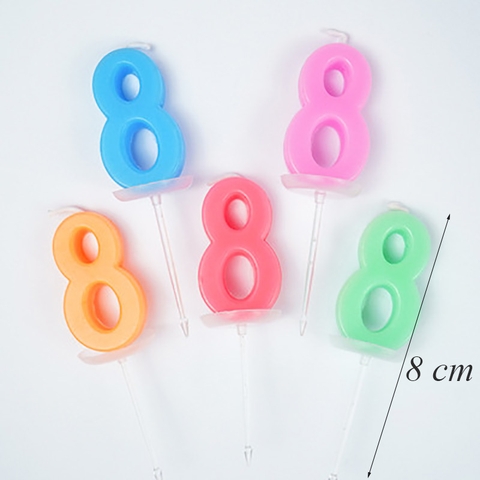 Hộp 20 nến số 8 nhiều màu