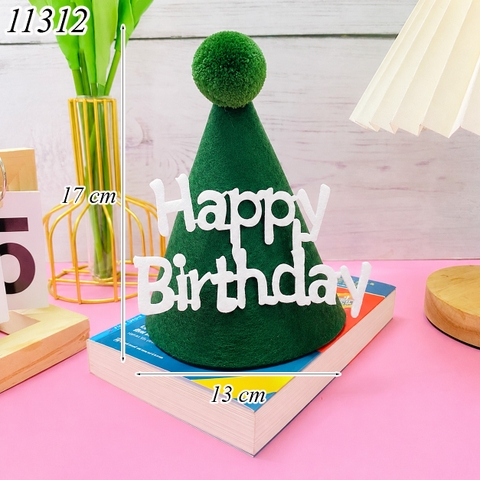 1 Chiếc mũ nỉ Xanh Lá gắn chữ HPBD TP