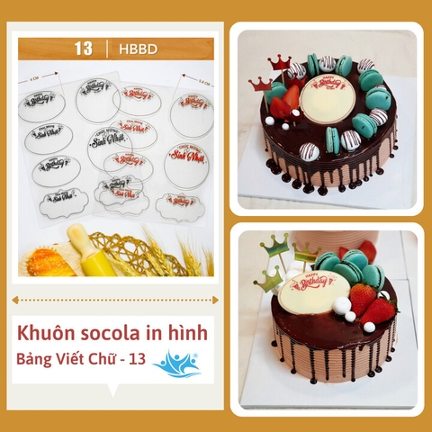 Khuôn socola in hình bảng viết chữ - I13