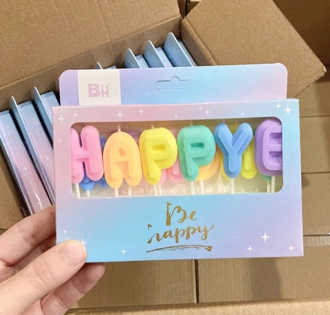 Nến HPBD sắc màu hàn quốc ( Size to )