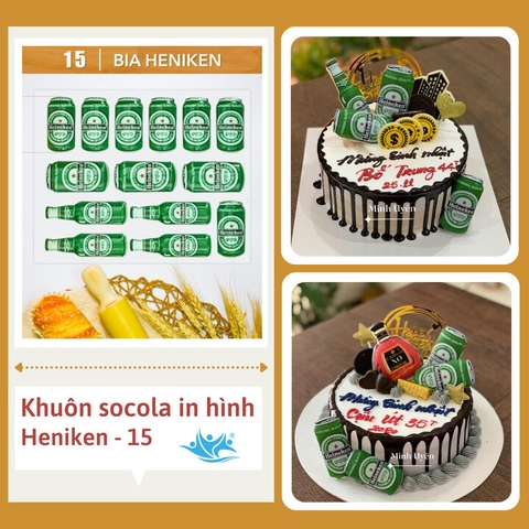 Khuôn socola in hình Heiniken - 15
