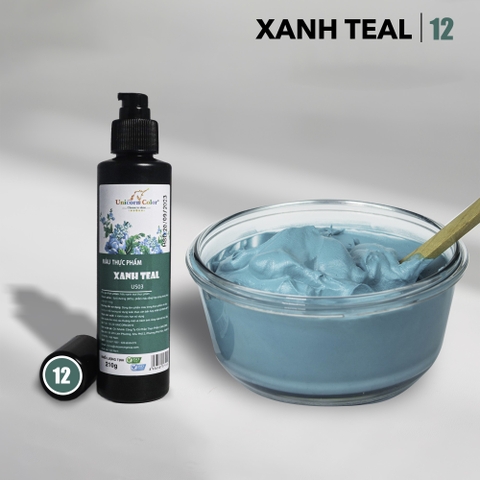 Màu siro thực phẩm Xanh Teal (210g)