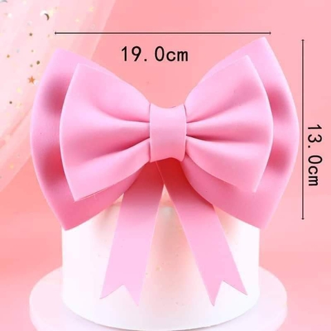 Cam - nơ xốp hồng size lớn 19cm