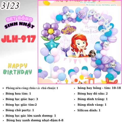 Bóng chữ phông nền sophia 917 TT