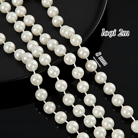 Chỉ bán shopee 2m dây ngọc trai 8mm