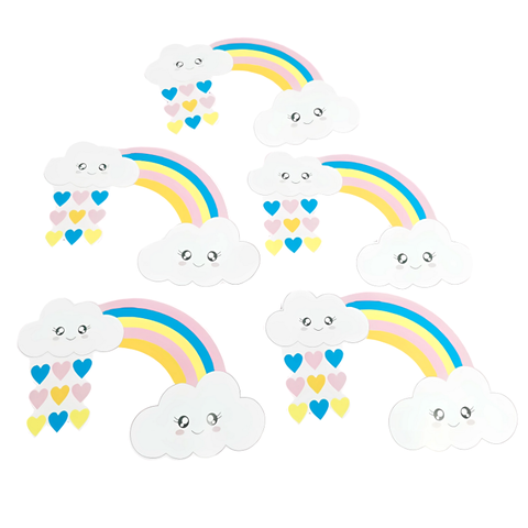 SCG - Set cắm 10 cầu vồng giấy  khuyết