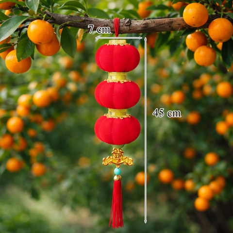 Túi 1 Dây 3 quả cầu nhung 7cm