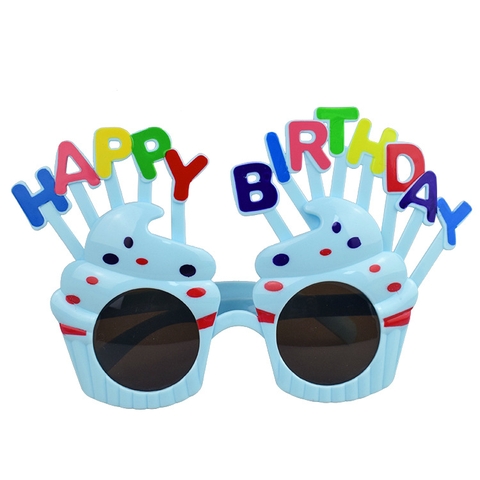 Kính mắt happy birthday xanh