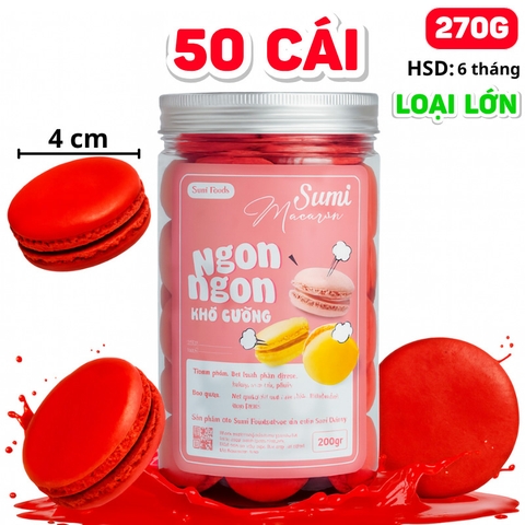 Lọ Kẹo Macaron Đỏ 25-27 Cặp