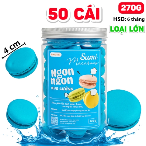 Lọ Kẹo Macaron Xanh Dương 25-27 Cặp