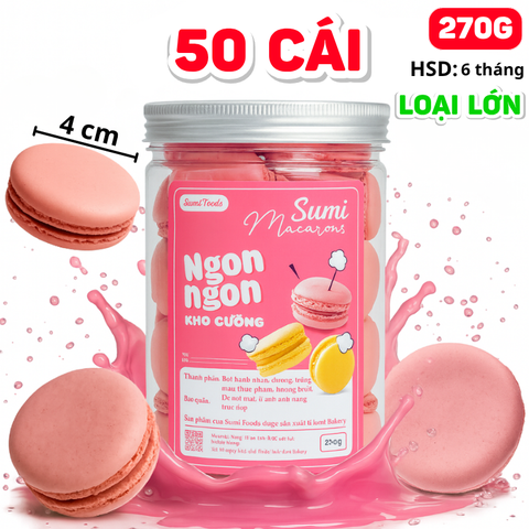 Lọ Kẹo Macaron Hồng 25-27 Cặp