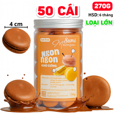 Lọ Kẹo Macaron Nâu 25-27 Cặp