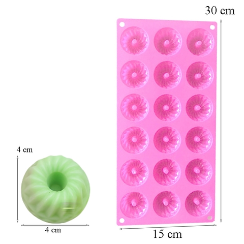 Khuôn Silicone Hồng Tạo Hình Bánh chiffon Savarin