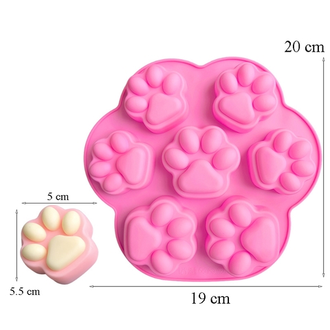 Khuôn Silicone Hồng Tạo Hình 7 Dấu Chân