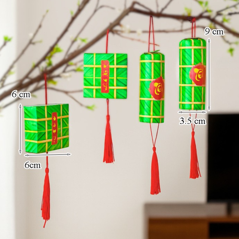 Set bánh chưng, bánh tét 4 cái mini