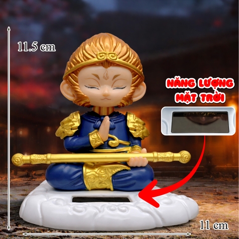 Tượng Wukong Xanh Dương Gật Đầu TQ