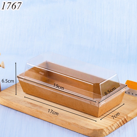 Combo 50 hộp sanwich hình chữ nhật nâu