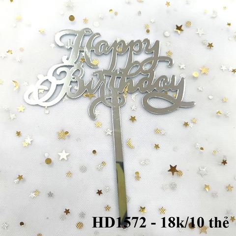 Mica - combo 10 thẻ mica HPBD B kiểu bạc