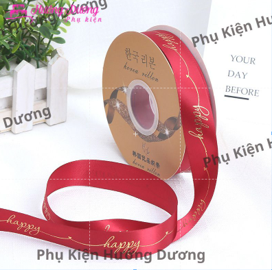 Cuộn 25m Ruybang Happy Đỏ Đô 2.5cm