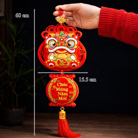 Dây Treo Tết Hũ Tiền Con Lân - Lộc