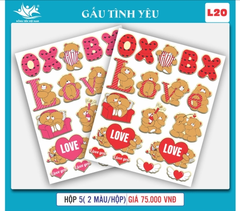 Khuôn socola gấu tình yêu L20