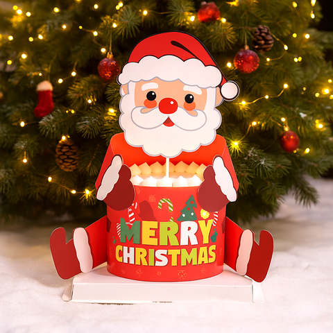 Viền Bánh Chữ Merry Christmas Hình Ông Già Noel ( 5 Chi Tiết )