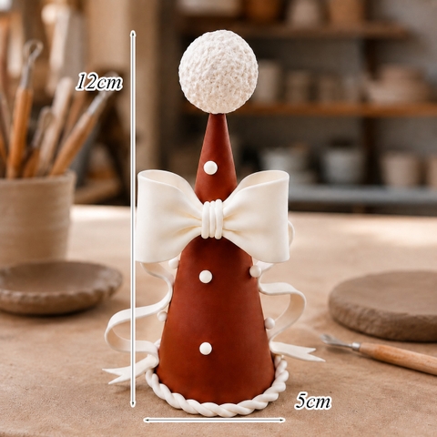 Mũ Mini Đất Sét Nâu
