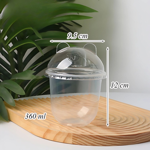1 Cốc nhựa mỏng Pet nắp cầu TT