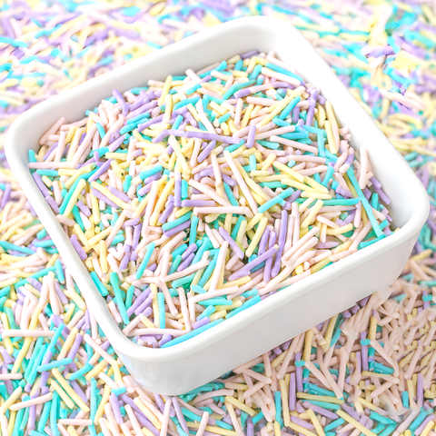 Lọ 100gr Kẹo Đường Rắc Que Pastel Nhiều Màu