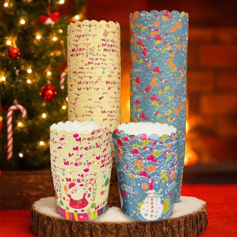 DC-combo 50 cốc giấy Noel viền Nhỏ  4*5*6cm. M2