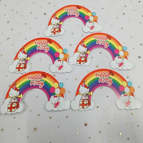 SCG - Set cắm 10 cầu vồng giấy - mèo kitty