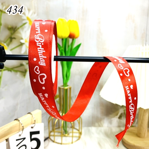 Ruybang chữ HAPPY BIRTHDAY đỏ tươi khổ 2cm,22cm