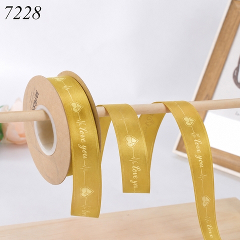 Cuộn 45m Ruybang I Love You Vàng Đồng 2.5cm