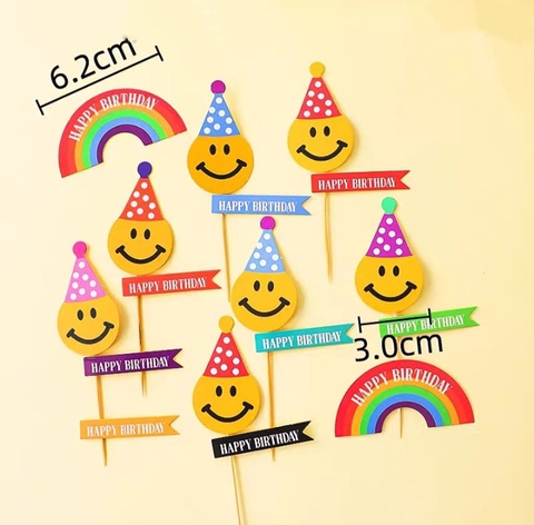 Cam - combo 5 set giấy mặt cười cầu vồng