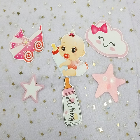 Cam - Set bé gái bính sữa hồng trắng
