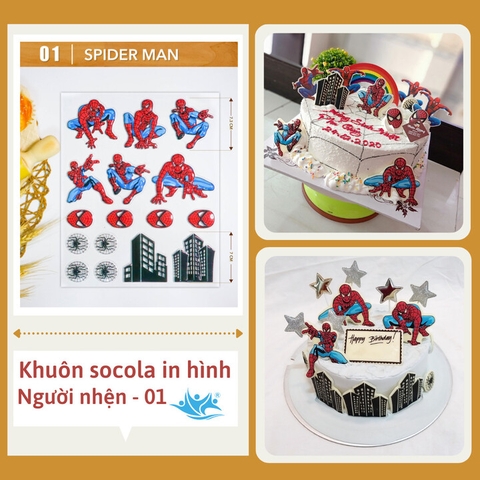 Khuôn socola người nhện mới