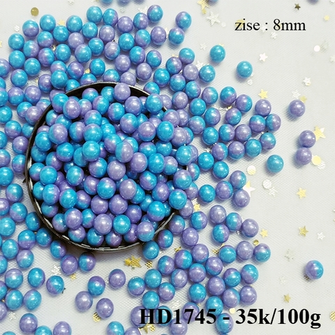 Keo - kẹo đường tròn tím xanh size 8mm ( 100gr )